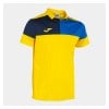 Joma Eco Championship Short Sleeve Polo Shirt Yellow-Royal Blue-Navy