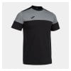 Joma Crew V Short Sleeve T-Shirt Black-Grey