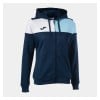 Joma Womens Crew V Zip-Up Hoodie (W) Navy-Sky Blue-White