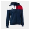 Joma Womens Crew V Zip-Up Hoodie (W) Navy-Red-White