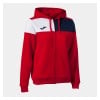 Joma Womens Crew V Zip-Up Hoodie (W) Red-Navy-White