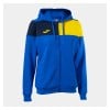 Joma Womens Crew V Zip-Up Hoodie (W) Royal Blue-Yellow-Navy