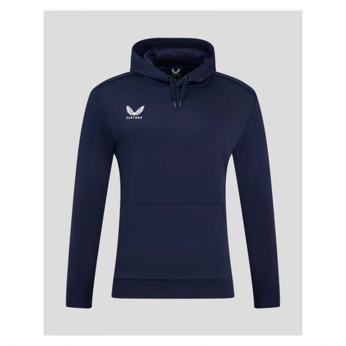Castore Brushback Hoodie Navy-White