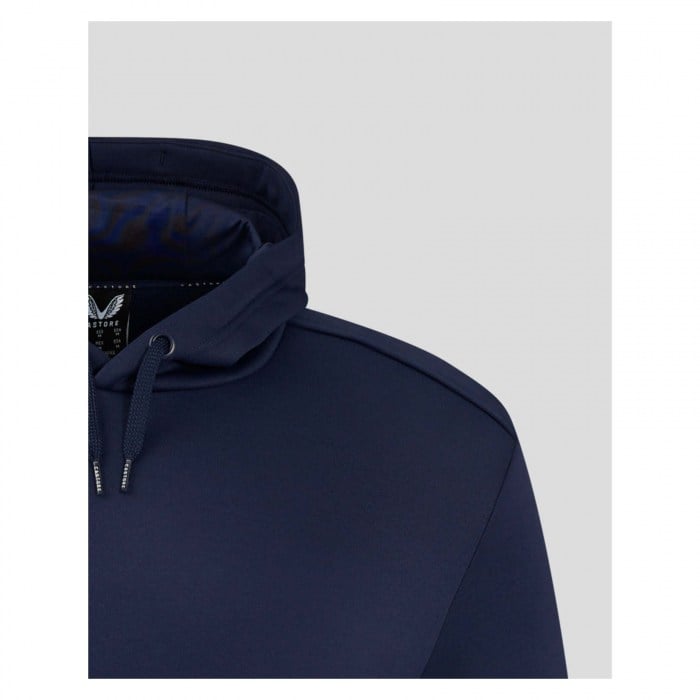 Castore Brushback Hoodie Navy-White
