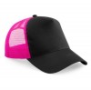 Beechfield Snapback Trucker Black-Fuchsia