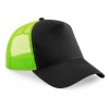 Beechfield Snapback Trucker Black-Lime Green