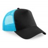 Beechfield Snapback Trucker Black-Surf Blue