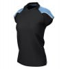Classic Womens Team Polo (W) Black-Sky Blue