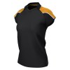 Classic Womens Team Polo (W) Black-Amber