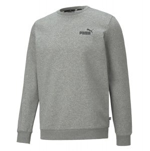 Puma Mens ESS Small Logo Crew Medium Grey Heather