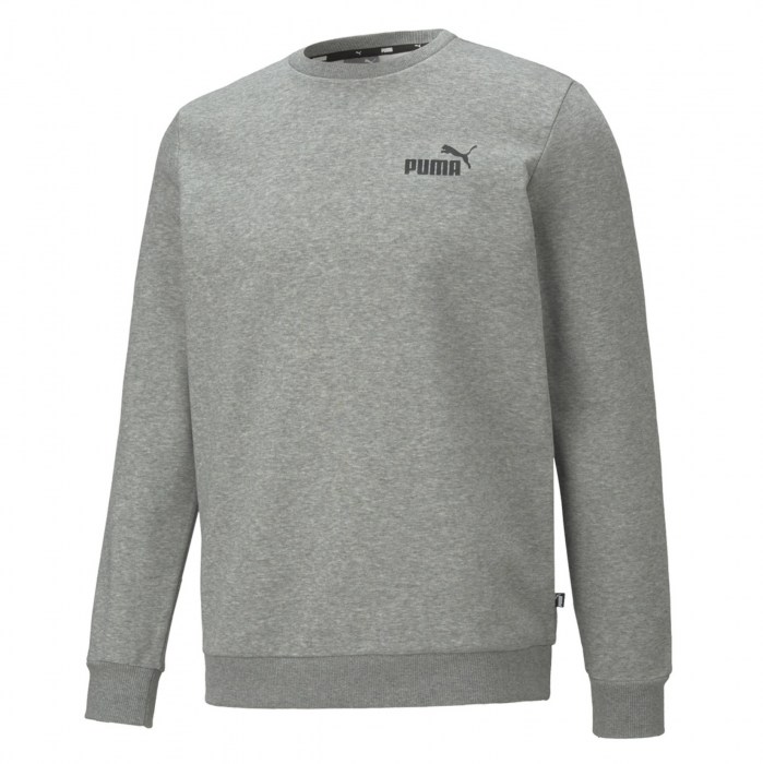 Puma Mens ESS Small Logo Crew Medium Grey Heather