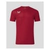 Castore Short Sleeve Training T-Shirt Claret-White