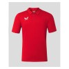 Castore Short Sleeve Cotton Leisure Polo Red-White