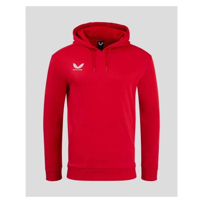 Castore Brushback Hoodie Red-White