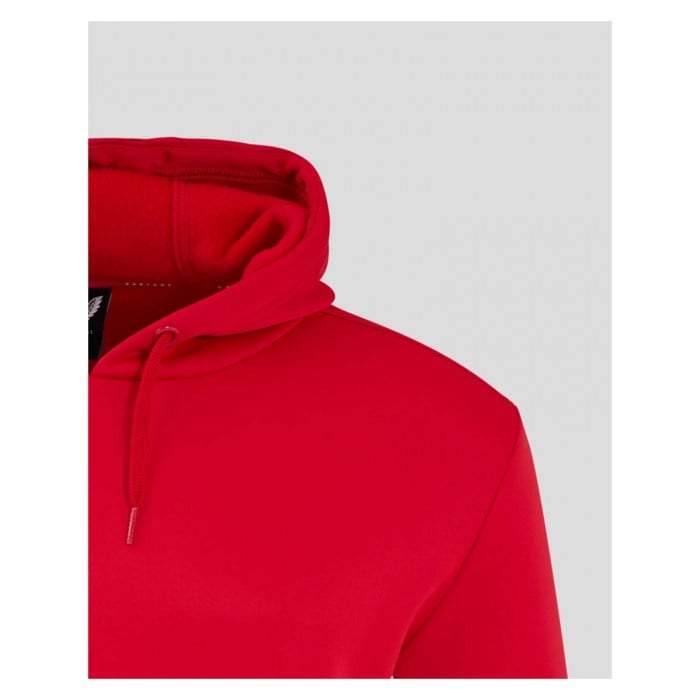 Castore Brushback Hoodie Red-White