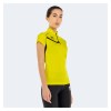 Errea Womens Shelly 1/4 Zip Short Sleeve Top (W) Fluorescent Yellow-Black