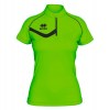 Errea Womens Shelly 1/4 Zip Short Sleeve Top (W) Fluorescent Green-Black
