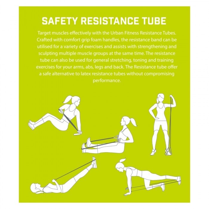 Urban Fitness Safety Resistance Tube Green-Strong
