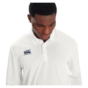 Canterbury Cricket Set-In Long-Sleeve Polo