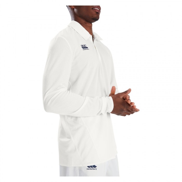 Canterbury Cricket Set-In Long-Sleeve Polo