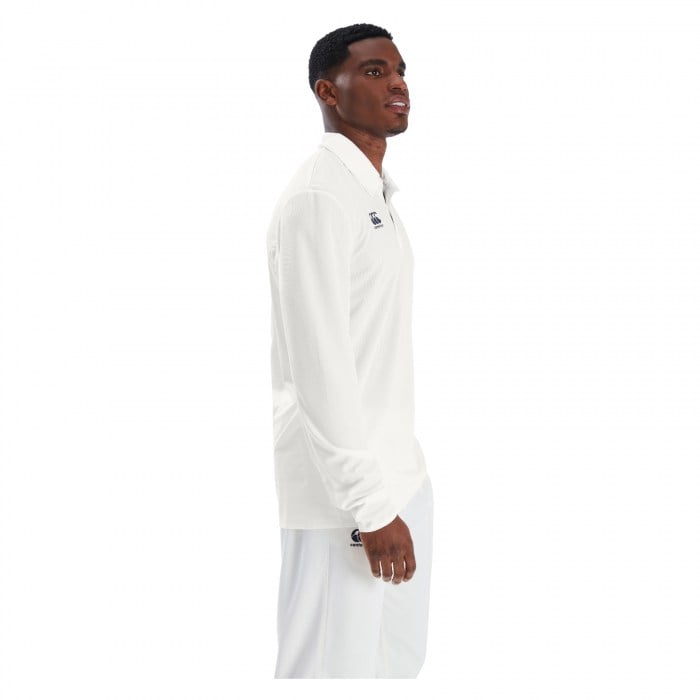 Canterbury Cricket Set-In Long-Sleeve Polo
