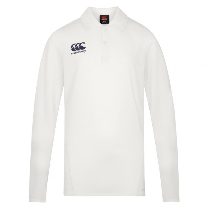 Canterbury Cricket Set-In Long-Sleeve Polo