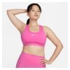 Nike Womens Dri-Fit High-Support Non-Padded Sports Bra (W) Playful-Playful Pink-White