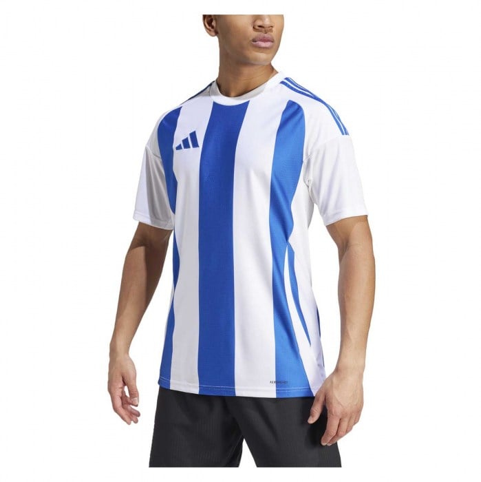 adidas Striped 24 Jersey White-Team Royal Blue