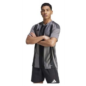 adidas Striped 24 Jersey Team Grey Four	-Black