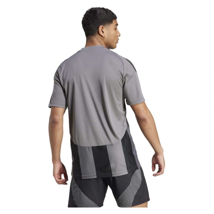 adidas Striped 24 Jersey Team Grey Four	-Black