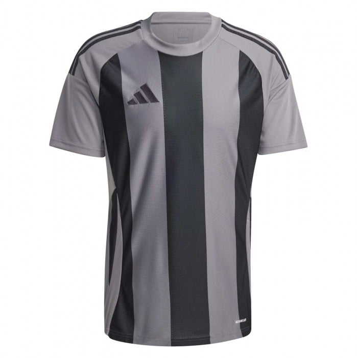 adidas Striped 24 Jersey Team Grey Four	-Black