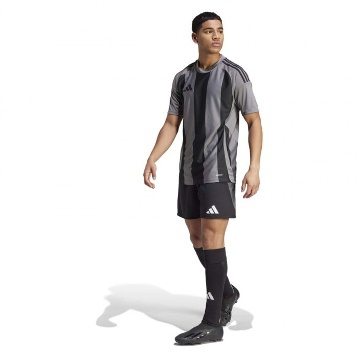 adidas Striped 24 Jersey Team Grey Four	-Black