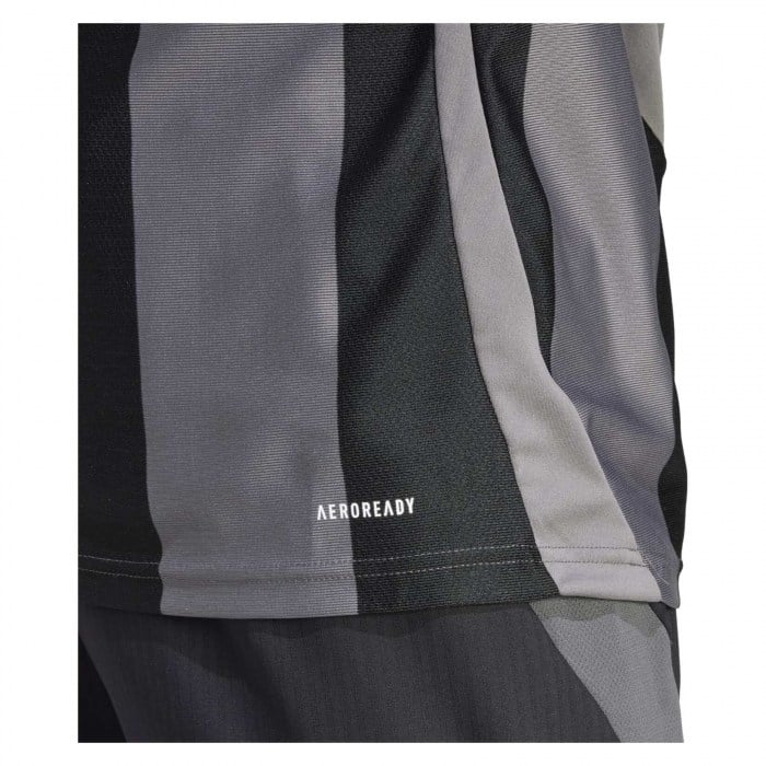 adidas Striped 24 Jersey Team Grey Four	-Black