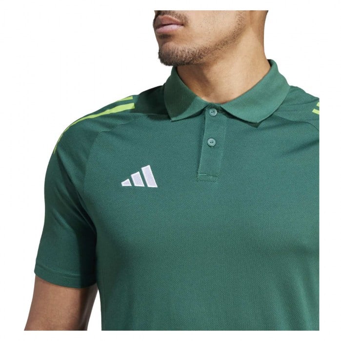 adidas Tiro 24 Competition Polo Shirt Team Dark Green-Tech Emerald-White