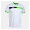 Joma Court Short-Sleeve T-Shirt White-Green Fluor-Black
