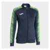 Joma Womens Elite XI  Women's TrackSuit Top Dark Navy-Green Fluor