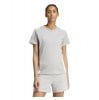 adidas Womens Tiro 24 Sweat T-Shirt (W) Team Mid Grey-White
