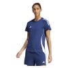 adidas Womens Tiro 24 Sweat T-Shirt (W) Team Navy Blue-White