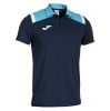 Joma Toledo Short-Sleeve Polo Dark Navy-Turquoise Fluor