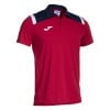 Joma Toledo Short-Sleeve Polo Red-Dark Navy