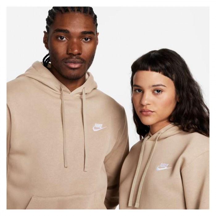 Nike Sportswear Club Fleece Hoodie Khaki-Khaki-White