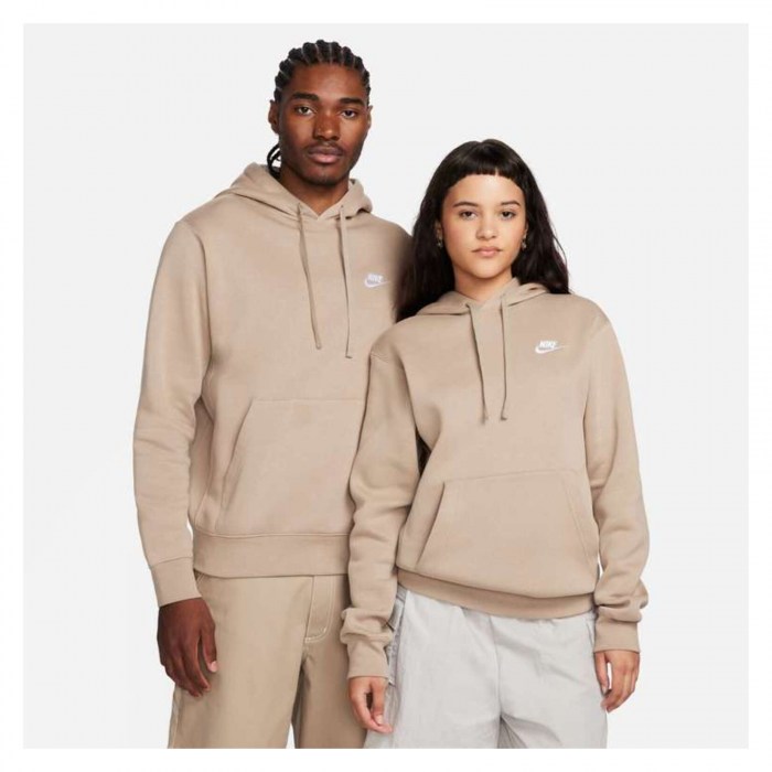 Nike Sportswear Club Fleece Hoodie Khaki-Khaki-White