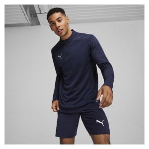 Puma TeamFINAL Training 1/4 Zip Top Puma Navy-Puma Silver