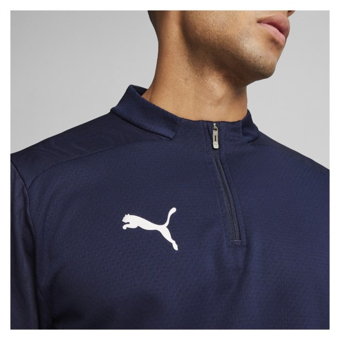 Puma TeamFINAL Training 1/4 Zip Top Puma Navy-Puma Silver