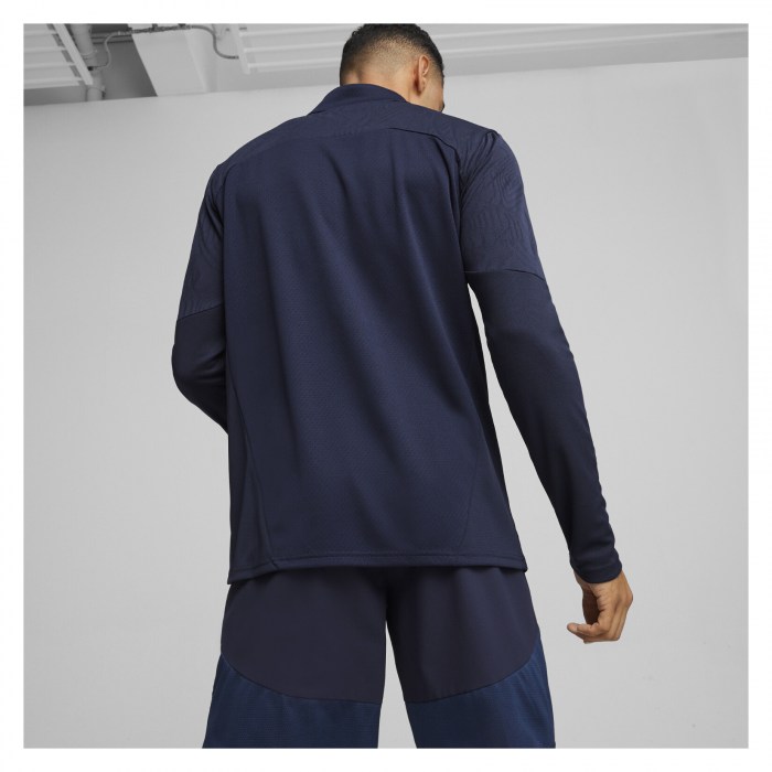 Puma TeamFINAL Training 1/4 Zip Top Puma Navy-Puma Silver