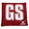 Gilbert Netball Bib Patches Maroon-White
