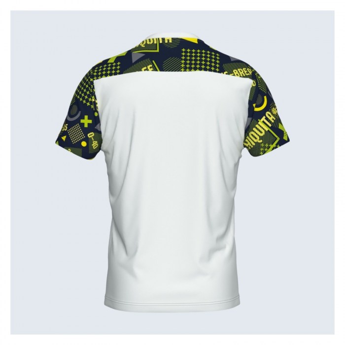 Errea Manolo Shirt White-Navy-Fluorescent Green