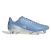 adidas-SS Adizero RS-15 Ultimate Rugby Boots (Soft Ground) Blue-White-Metallic Grey