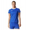 Adidas Womens Squadra 17 Short Sleeve Jersey (w) Bold Blue-White