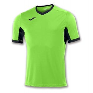 Joma Champion Iv Short Sleeve Shirt (m) Fluo Green-Black